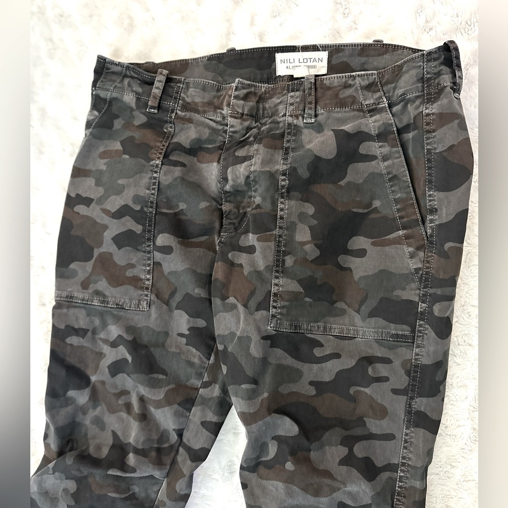 NILI LOTAN French Military Cropped Camo Pants - Picture 5 of 15